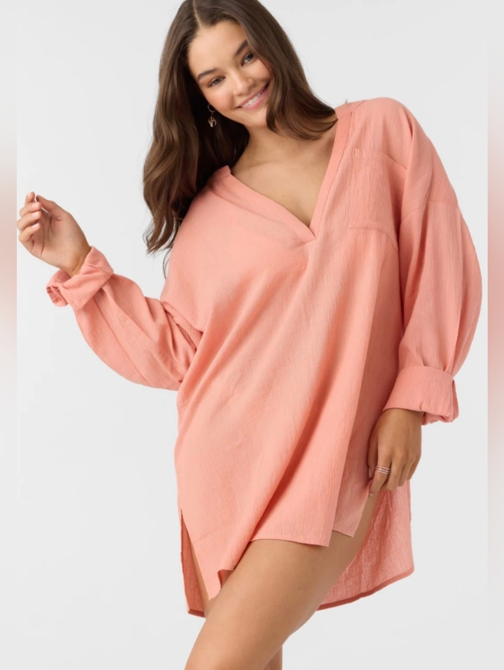 Womens O'Neill Belizin Long Sleeved  Cover Up Tunic  Size XL